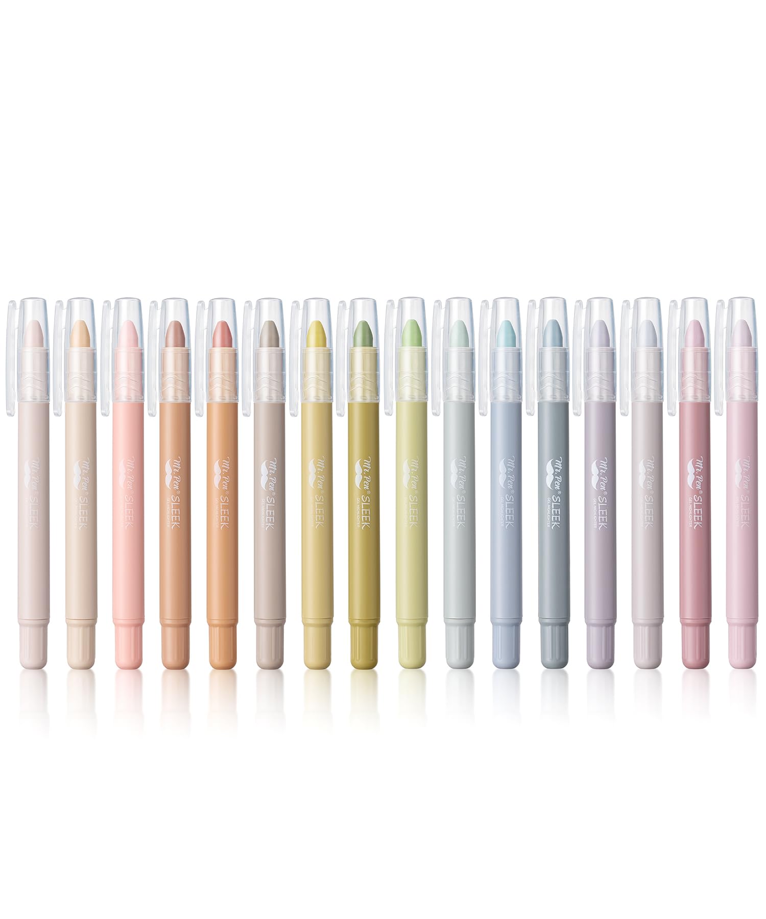 Mr. Pen- Gel Highlighters, 16 Pack, Soft & Muted Colors, No Bleed Bible Markers