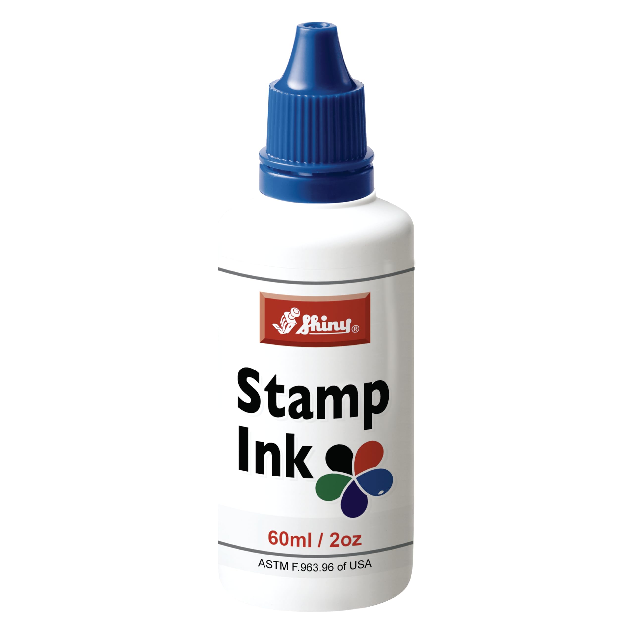 Shiny Shi-40608 Self-Inking Stamp Refill Ink By 2Oz, Blue Ink