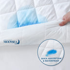 Twin Xl Mattress Protector Pad 2 Pack Quilted Waterproof, Absorbent Twin Extra Long Mattress Topper Cover For College Dorm, Deep Pocket Stretches Up To 16 Inch