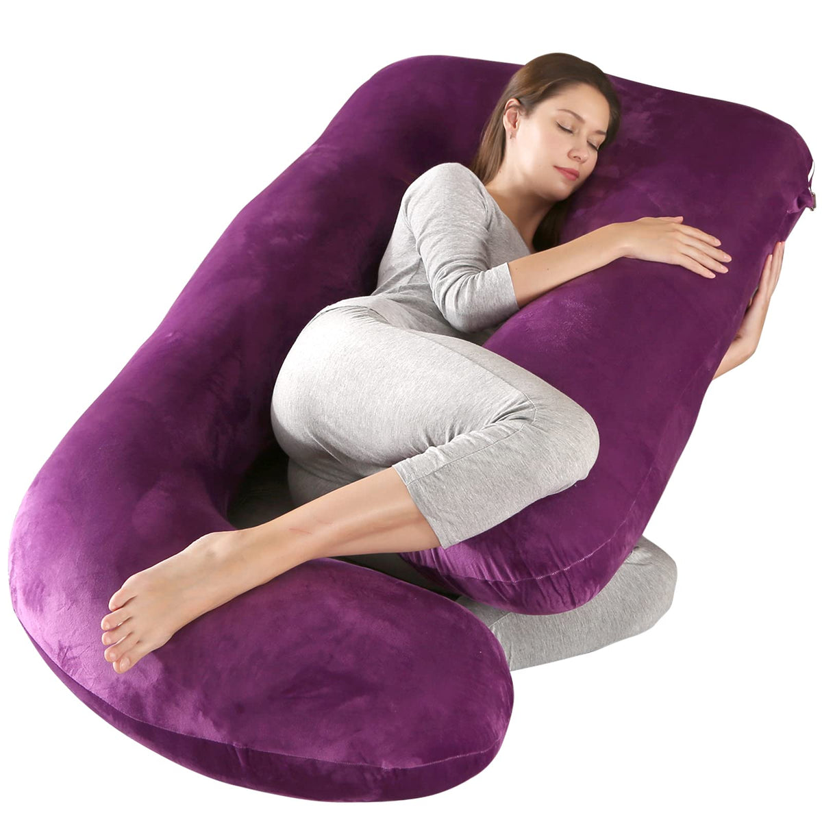 Battop Pregnancy Pillows For Sleeping,Full Body Pillow For Pregnancy Women With Removable Cover,Support For Back,Hips,Legs,Belly