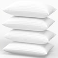 Favocama Pillows Standard Size Set Of 4 Hotel Collection Bed Pillow For Sleeping Pillows 4 Pack For Back, Stomach Or Side Sleepe