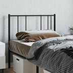 vidaXL Classic Metal Headboard - 39.4 inches, Robust Powder-Coated Steel Construction, Perfect Back Support, Easy Assembly, Ideal for Any Bed Frame, Black