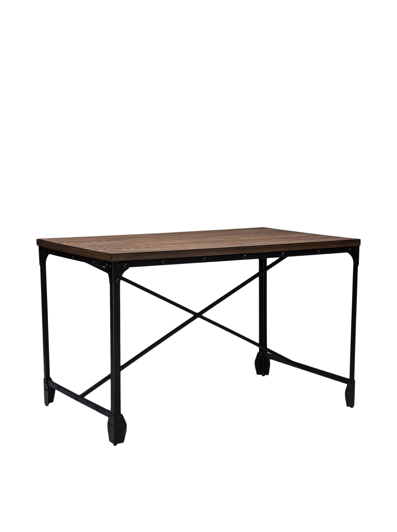 Baxton Studio Wholesale Interiors Greyson Vintage Industrial Home Office Wood Desk, Antique Bronze