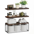 HASTHIP 3 Pack Wooden Wall Shelf  Floating Shelf for Wall Rack Shelfs Mounted Book Shelves for Living Room Multi Purpose Shelfs
