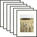 Golden State Art, 12x16 Aluminum Photo Frame with Ivory Mat for 8.5x11 Pictures, Includes with Sawtooth Hangers and Spring Clips