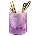 Waveyu Pen Holder, Pencil Cup Desk Decor, Decorative Pencil Organizer, Makeup Brush Holder, Leather Multi-Functional Organizer F