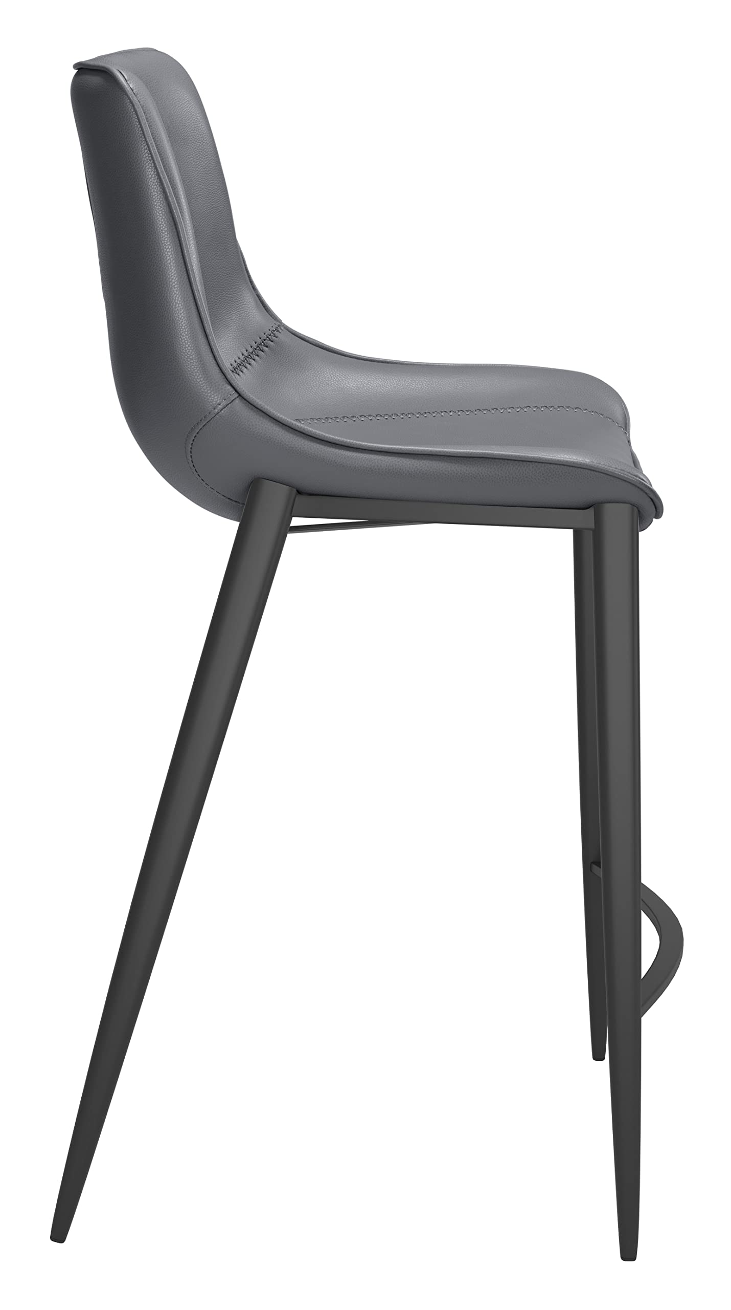 Zuo Magnus Counter Stool Dark Gray & Black