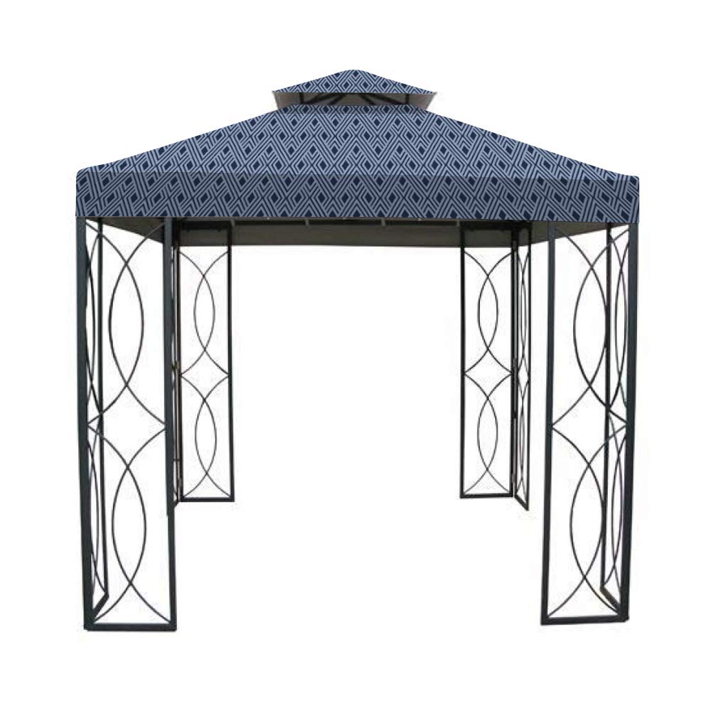 Garden Winds Replacement Canopy For The Garden Treasures 8X8 S-582D Gazebo - Standard 350 - Midnight Trellis