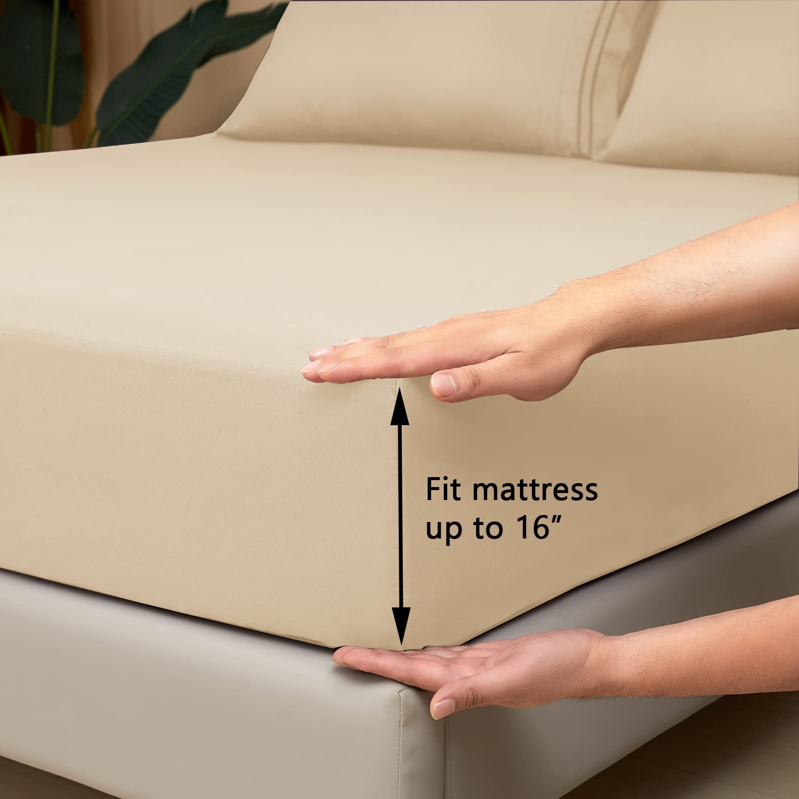 Mejoroom Full Size Sheet Set - Soft Microfiber Bed Sheets - Deep Pocket Fitted Sheet, Breathable, Soft, Wrinkle & Fade Resistant