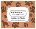 Gifts For All By Rachel Olevia Dog Lover Gift Boston Terrier Paw Prints Natural Wood Engraved 4x6 Landscape Picture Frame Wood