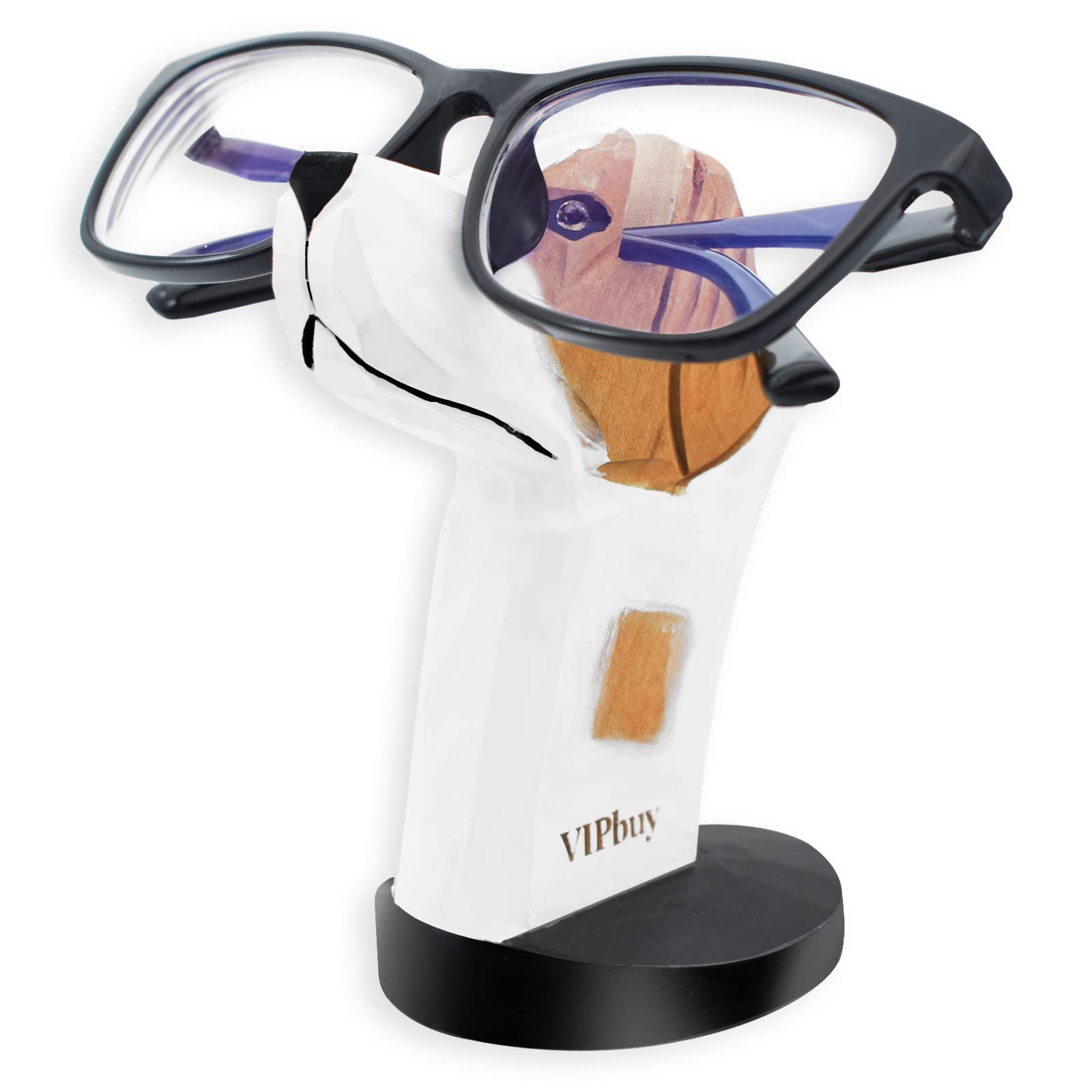VIPbuy Handmade Dog Pattern Wood Carving Glasses Spectacle Holder Stand Sunglasses Display Rack Home Office Desk D  cor Christma