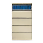 Hon 5-Drawer Lateral File W/Lock-5-Drawer Lateral File W/Lock, 36"X19-1/4"X67", Putty