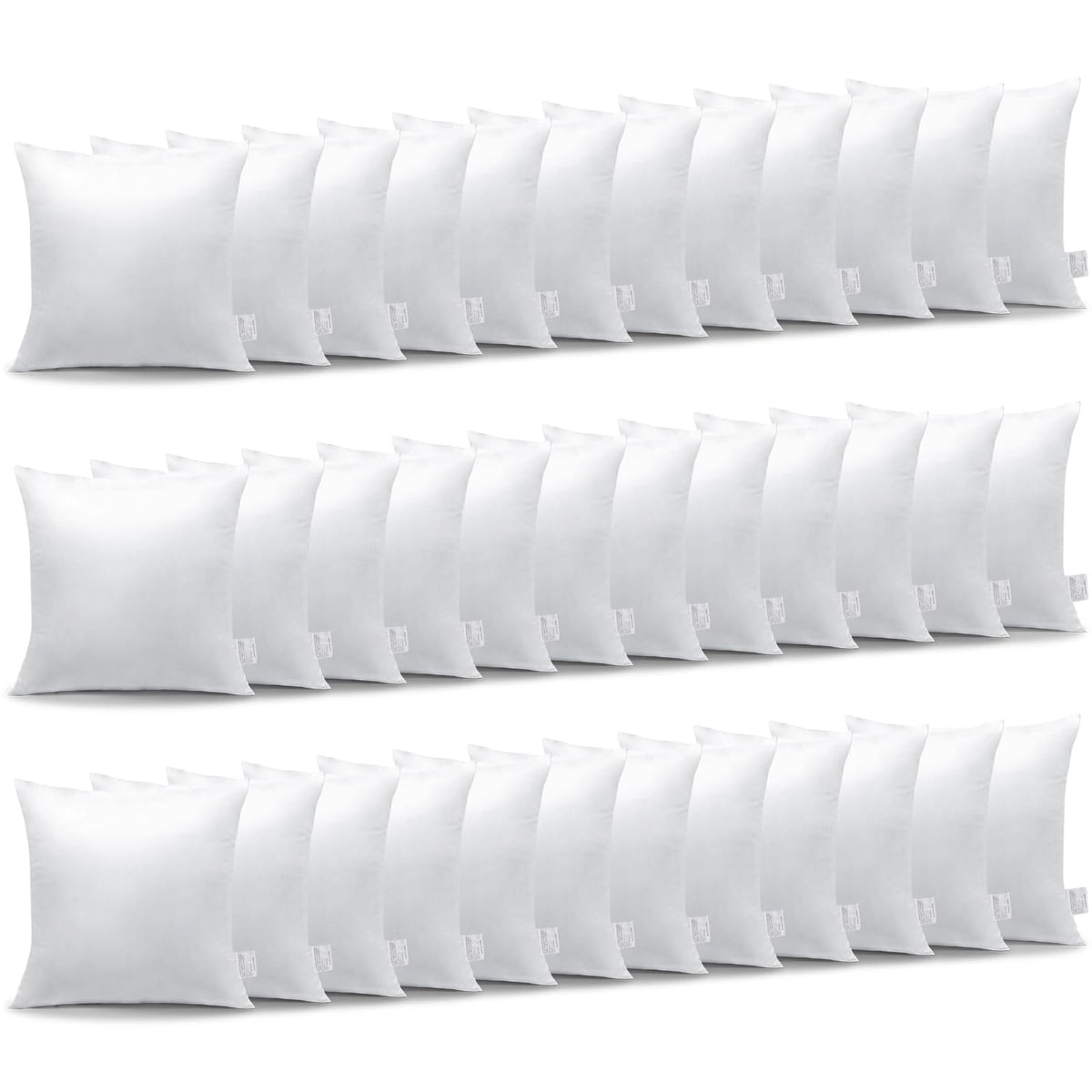 Otostar Pack Of 36 Throw Pillow Inserts, 18 X 18 Square Cushion Inner Soft Fluffy Plump Stuffer Cushion Pads White Decorative Pi