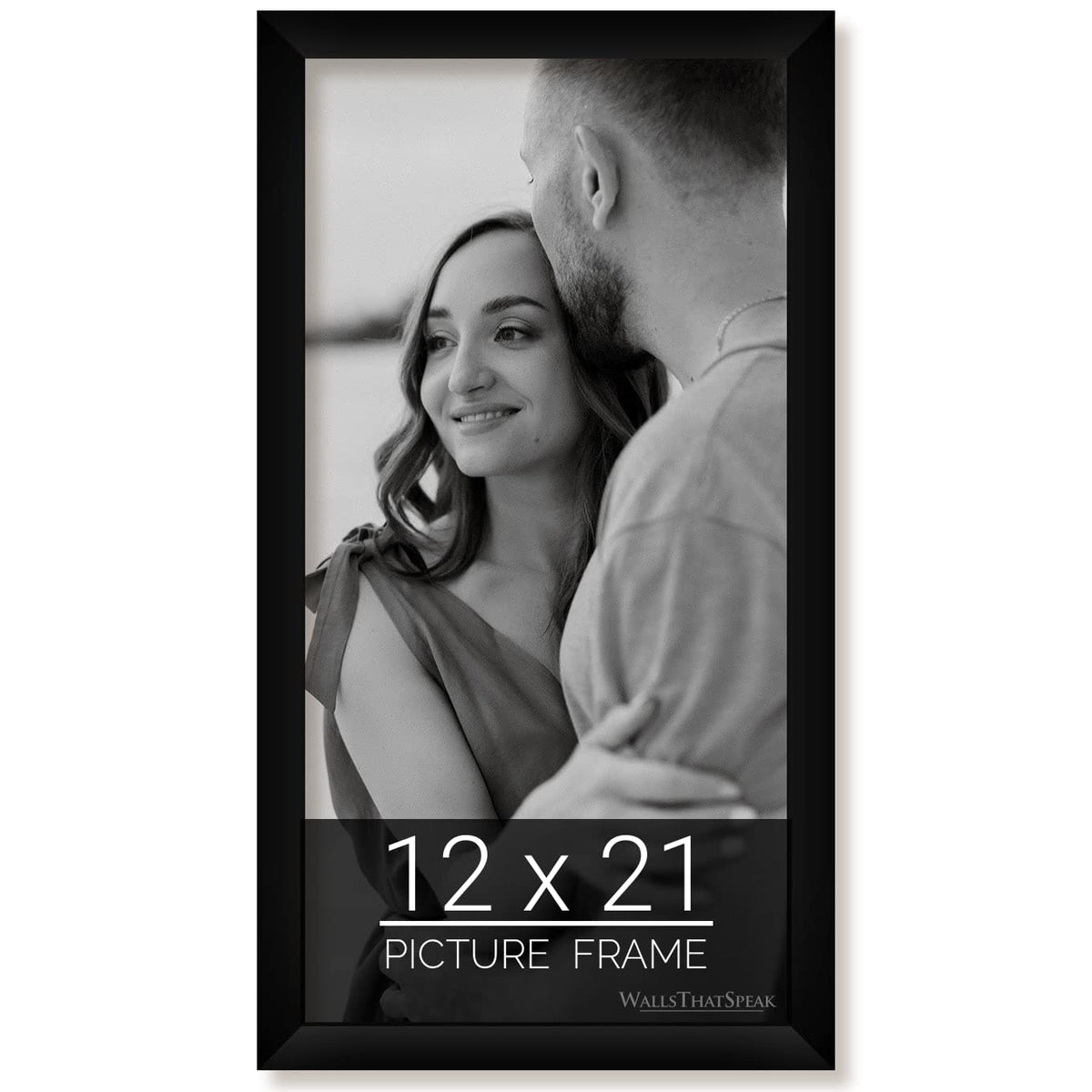 wallsthatspeak 12x21 Black Picture Frame for Puzzles Posters Photos or Artwork