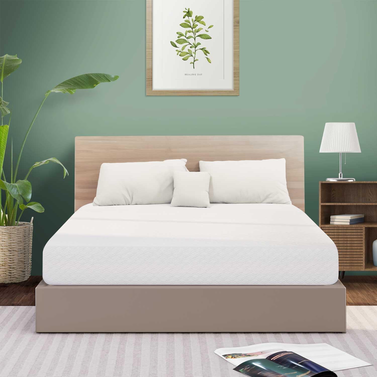 NEO SLEEP 8 Inch Queen Cooling Gel Memory Foam Mattress Medium Firm CertiPUR-US Certified Mattress in a Box Enhanced Pressure Re