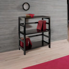 Ergode Elegant 2-Tier Espresso Storage Shelf | Wide Sections | Leo Collection | Organize Books, Toys, Magazines, Accessories | 25.2'W x 11.2'D x 25.2'H | Solid & Composite Wood | Assembly Required