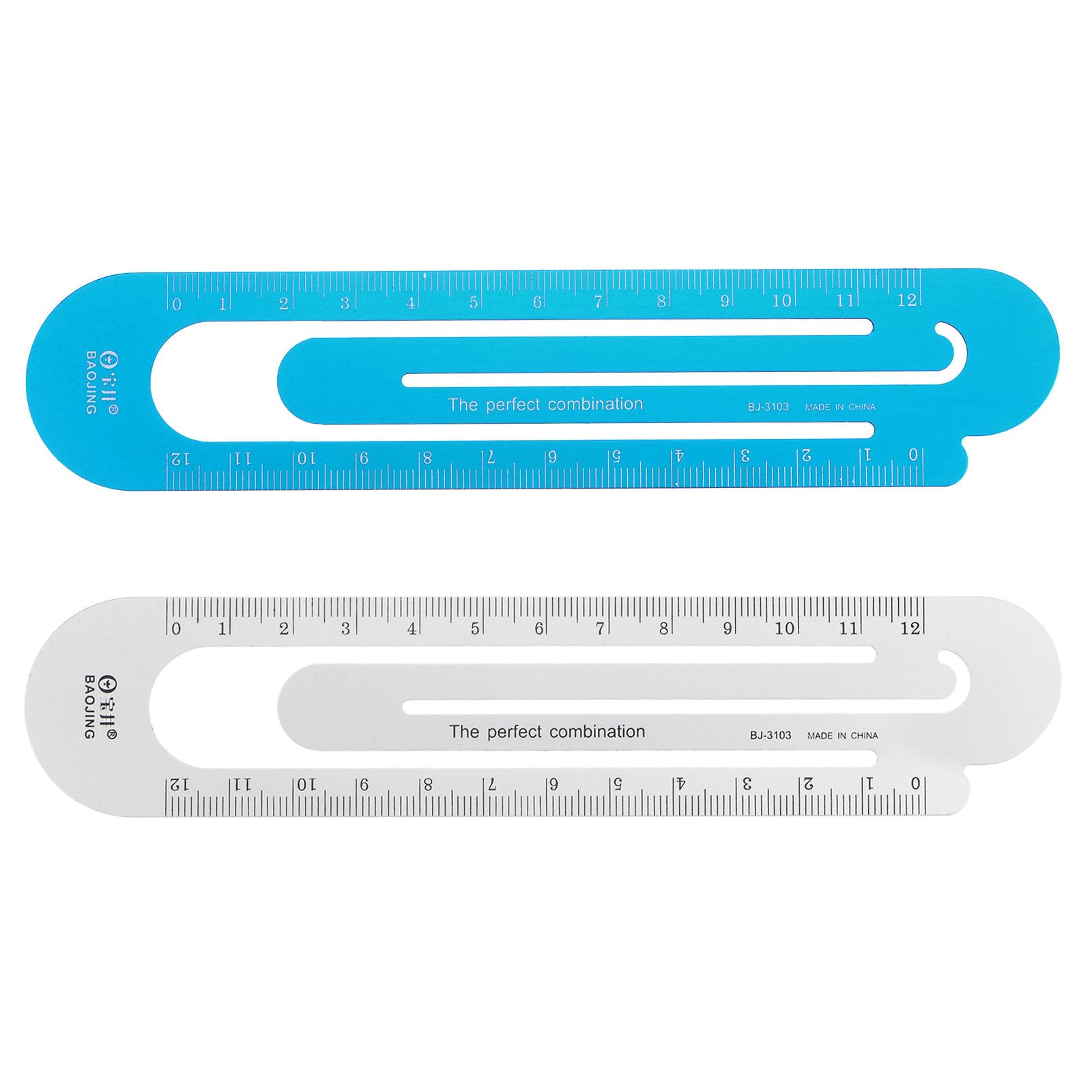 Harfington Straight Ruler 12Cm Metric Bookmark Clip Ruler Metal Aluminum Alloy Scale On Both Sides Measuring Scale Tool For Meas