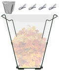 Jayhalo Outdoor Trash Bag Holder Stand 30-45 Gal, Portable Garbage Bag Holder Frame for Garden Camping Portable Trash Can, Leaf 
