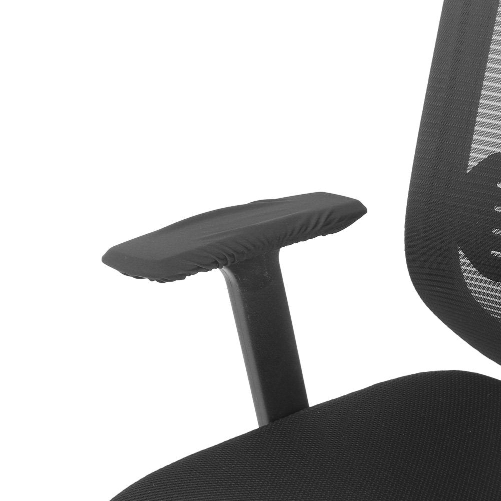 Lazmin 1 Pair Chair Arm Pad Covers, Removable Elastic Washable Office Chair Armrests Protector Cushion Cover(Black)