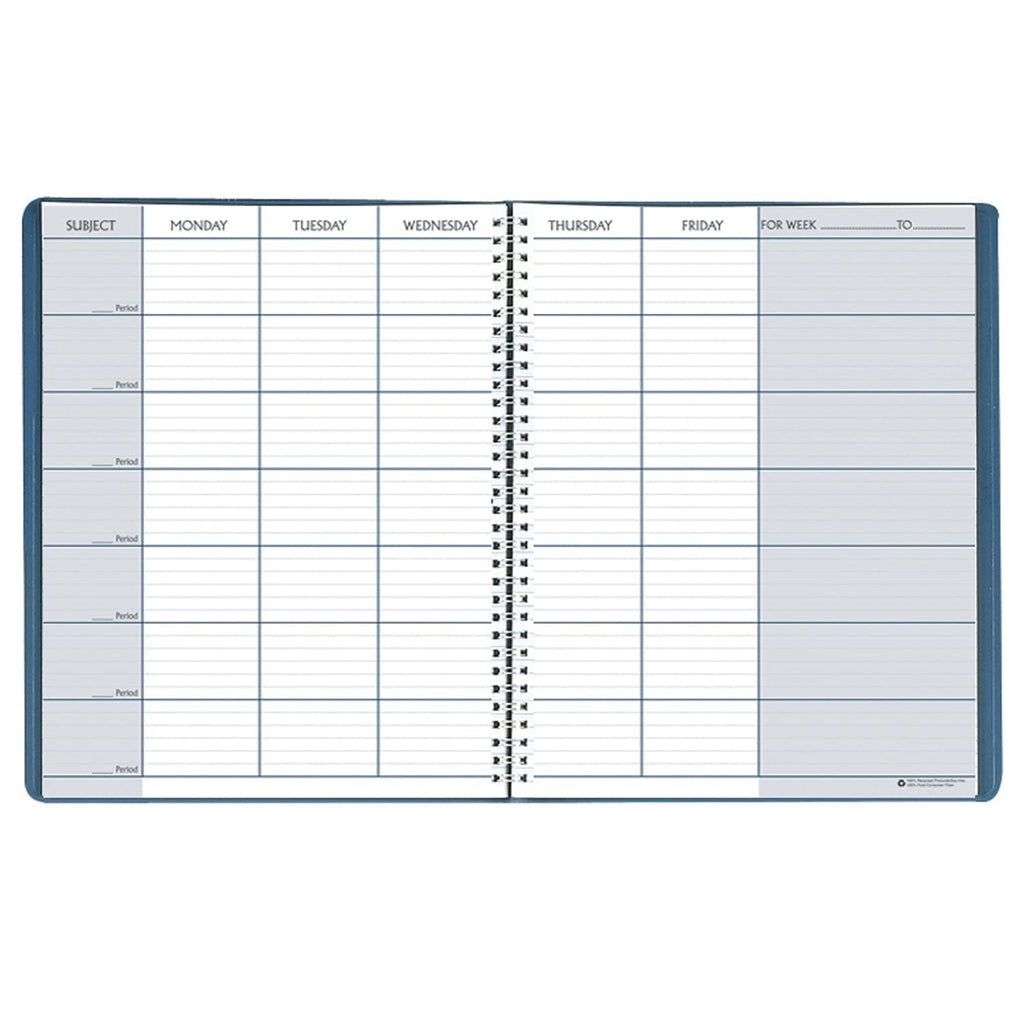 Teachers Planner, Blue, 8-1/2'' x 11'', Pack of 2