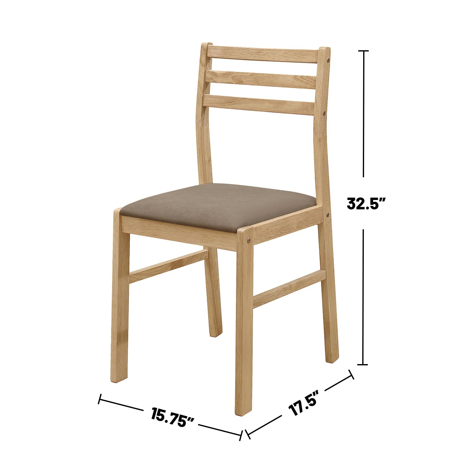 Coaster Home Furnishings 3-Piece Round Wood Dining Room Set Drop Leaf Extension Table Ladder Back Side Chairs Upholstered Seat Cushions Beige and Natural 130006