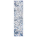 SAFAVIEH Amelia Collection Runner Rug - 2'2'' x 8', Grey & Blue, Modern Abstract Design, Non-Shedding & Easy Care, Ideal for Hig