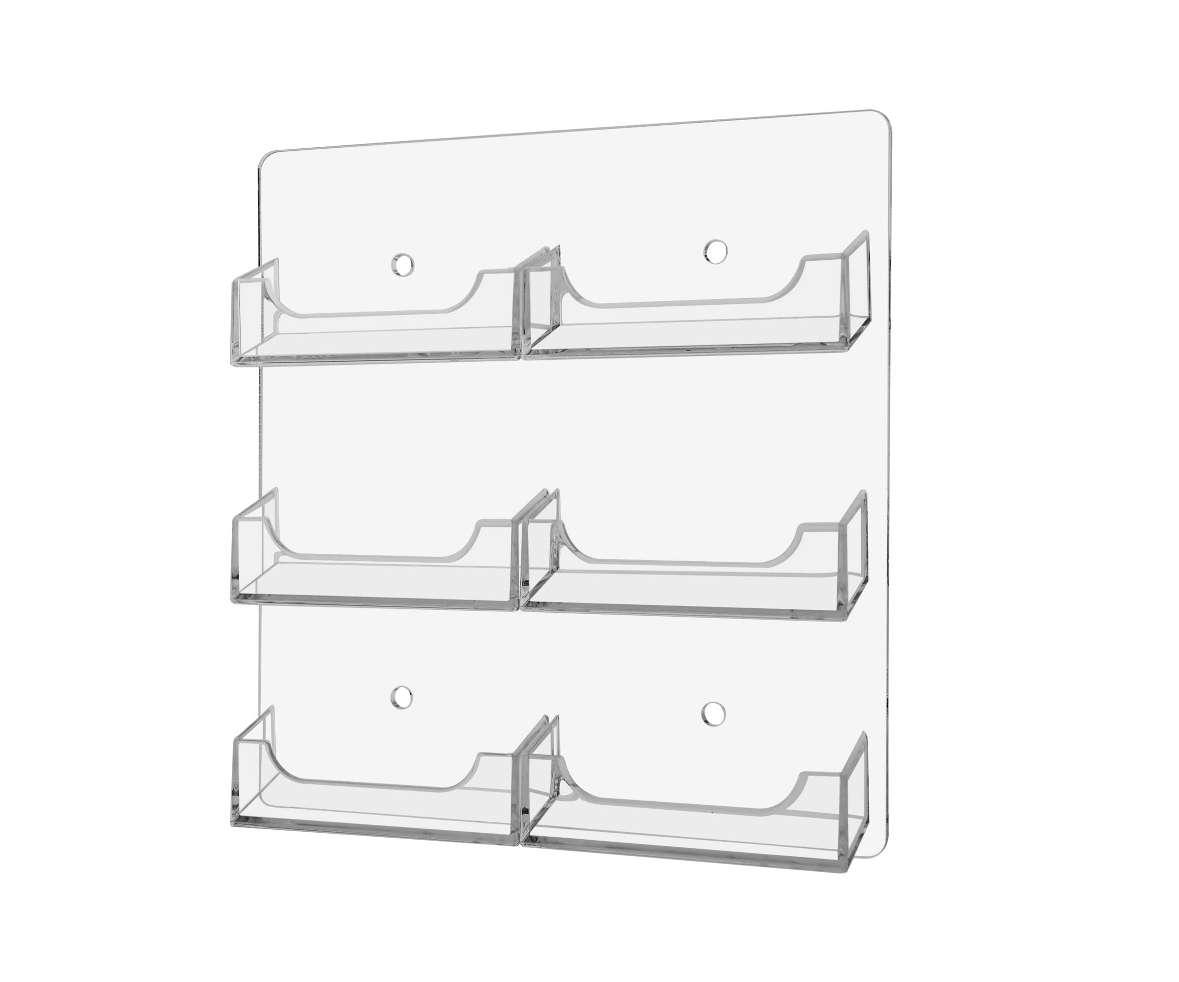 Wall Business Card Holder With Hanging Hardware 8' X 8.25' Clear Acrylic Display Holds 3.5' X 2' Horizontal Gift Or Appointm