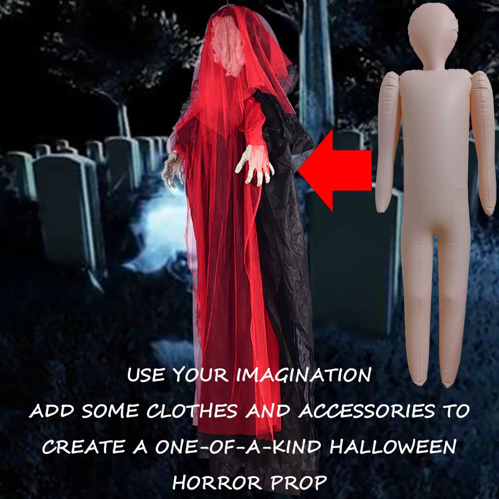 60' Full Size Inflatable Body Mannequin Diy Halloween Decorations Cosplay Props Inflatable Dummy Perfect To Dress Up &Costume D