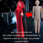 60' Full Size Inflatable Body Mannequin Diy Halloween Decorations Cosplay Props Inflatable Dummy Perfect To Dress Up &Costume D