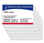 Leader Jin 10 Pack Medicare Card Holder Sleeves - 12Mil Clear PVC, Water Resistant, Soft, White