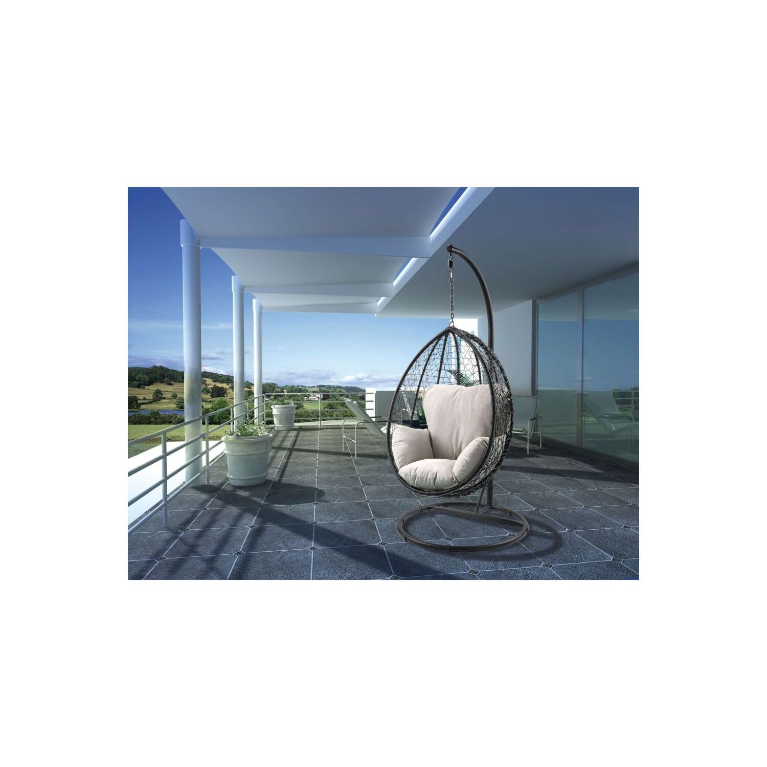 Acme Furniture Simona Hanging Chair, Black