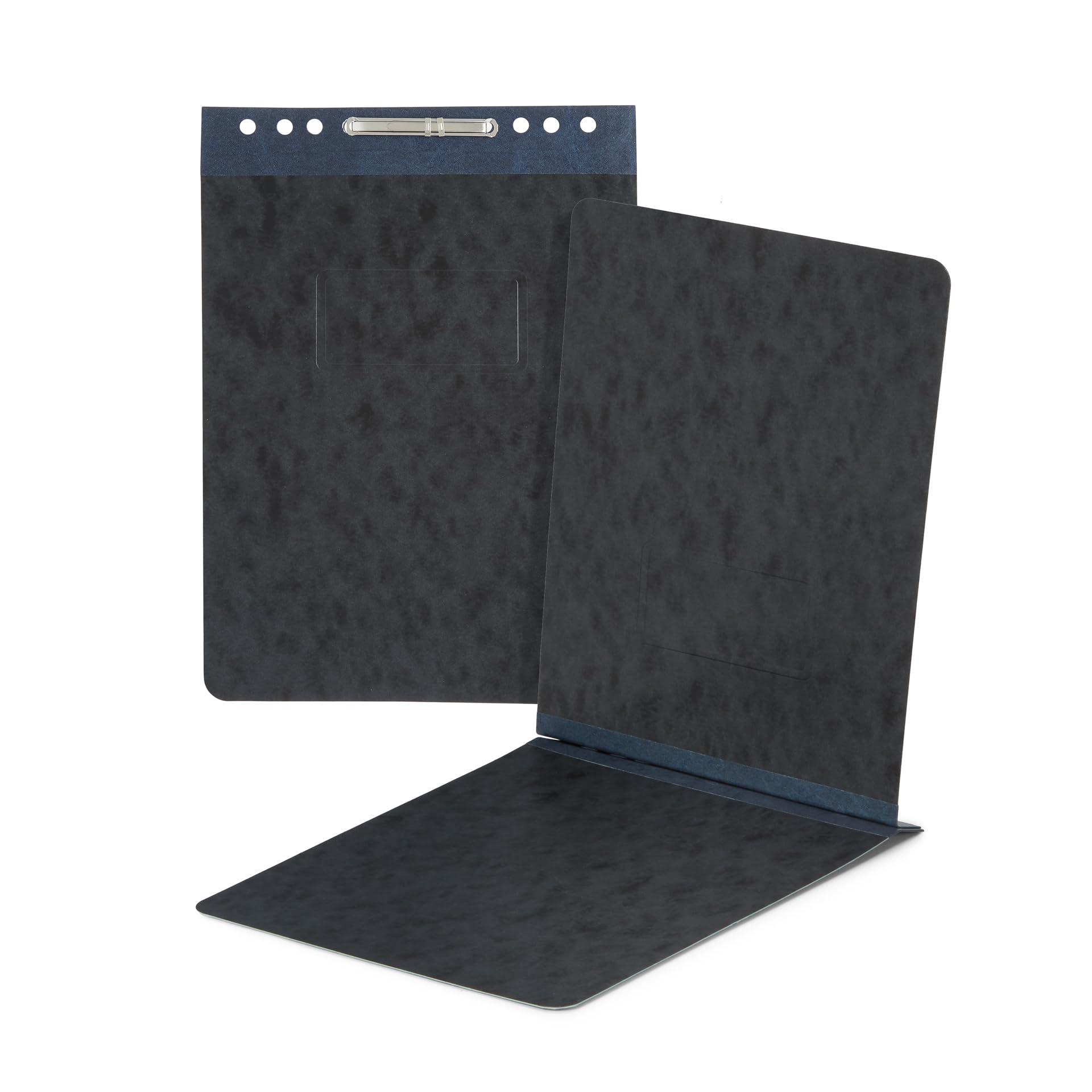 25 Blue Summit Supplies Report Covers With Sliding Bar Fastener - Black Pressboard Report Covers, Letter Size, Durable 2' Capac