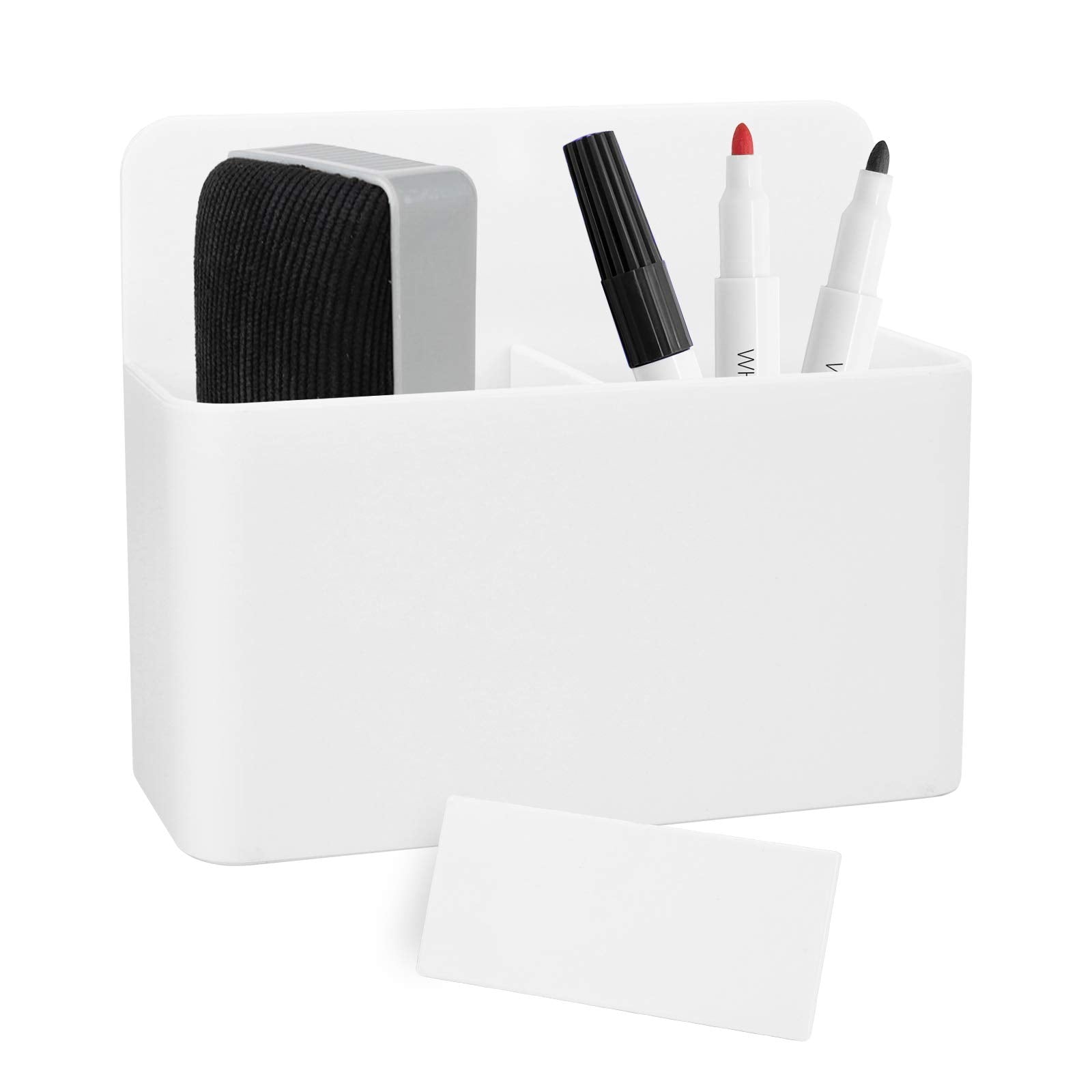White Magnetic Pencil Cup, White Locker Organizer, Pencil Storage Cup With Strong Magnet, Marker/Pen Basket For Whiteboard, Refr