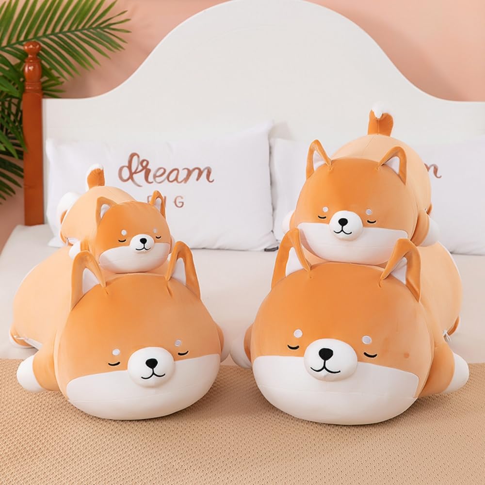 Miaohaha Plush Shiba Inu Toy Pillow Stuffed Animal Dog Akita Plush Pillow Toy Hugging Pillow For Kids And Girls(35Cm/13.7In)