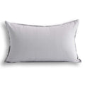 Jeanerlor Natural Cotton Linen Square Decorative Throw Pillow Case 12'X20' Cushion Cover With Twin Needles Stitch On Edge For