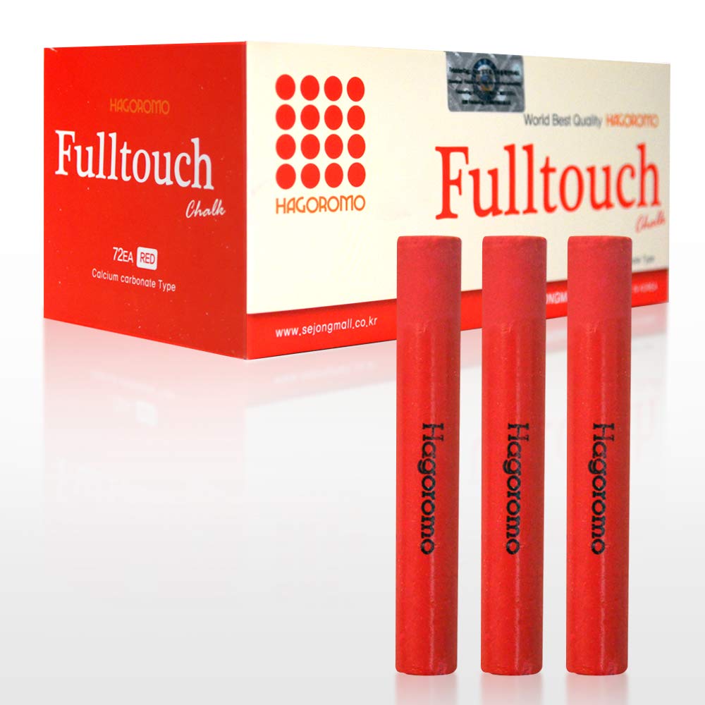 Hagoromo Fulltouch Color Chalk 1 Box [72 Pcs/Red]