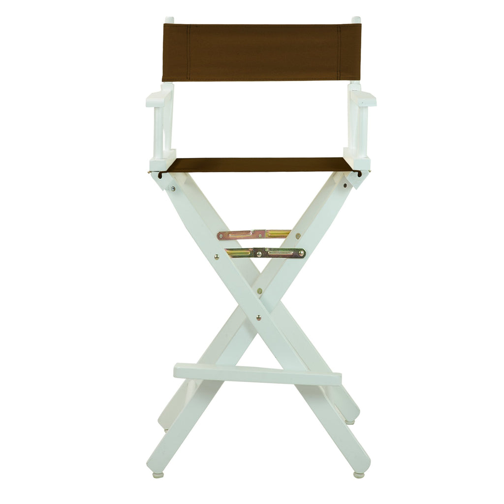Casual Home 230-01/021-45 Director Chair 30" - Bar Height Whiteframe/Brown Canvas