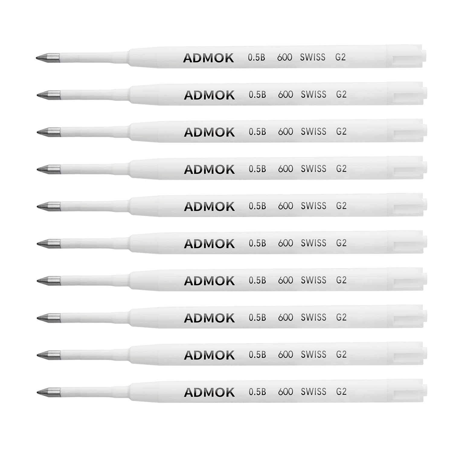 0.5Mm Replaceable G2 Standard Pen Refills For Beiluner Luxury Ballpoint Pens (10Pcs)