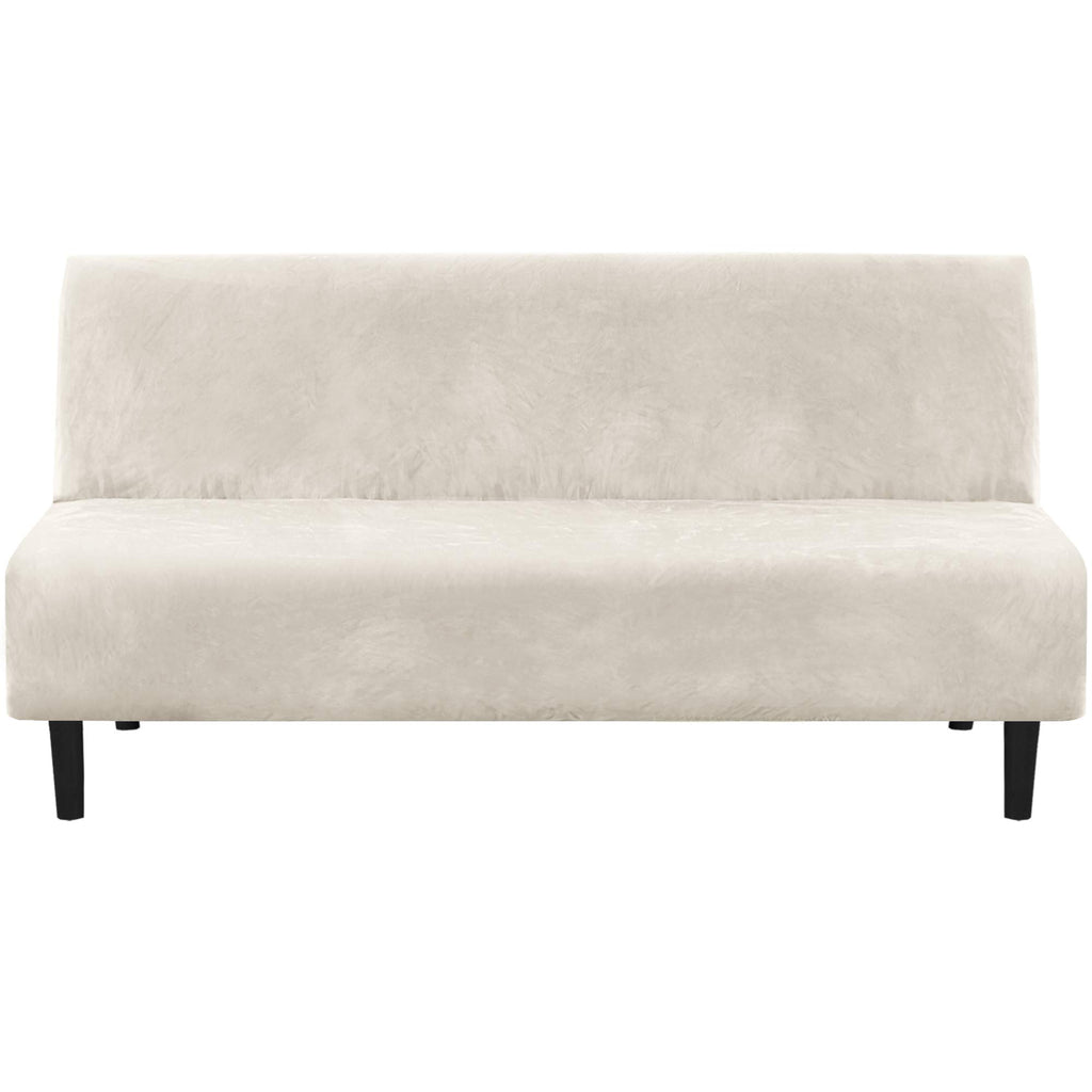 H.VERSAILTEX Real Velvet Futon Cover Armless Sofa Covers Sofa Bed Covers Stretch Futon Couch Cover Sofa Slipcover Furniture Prot