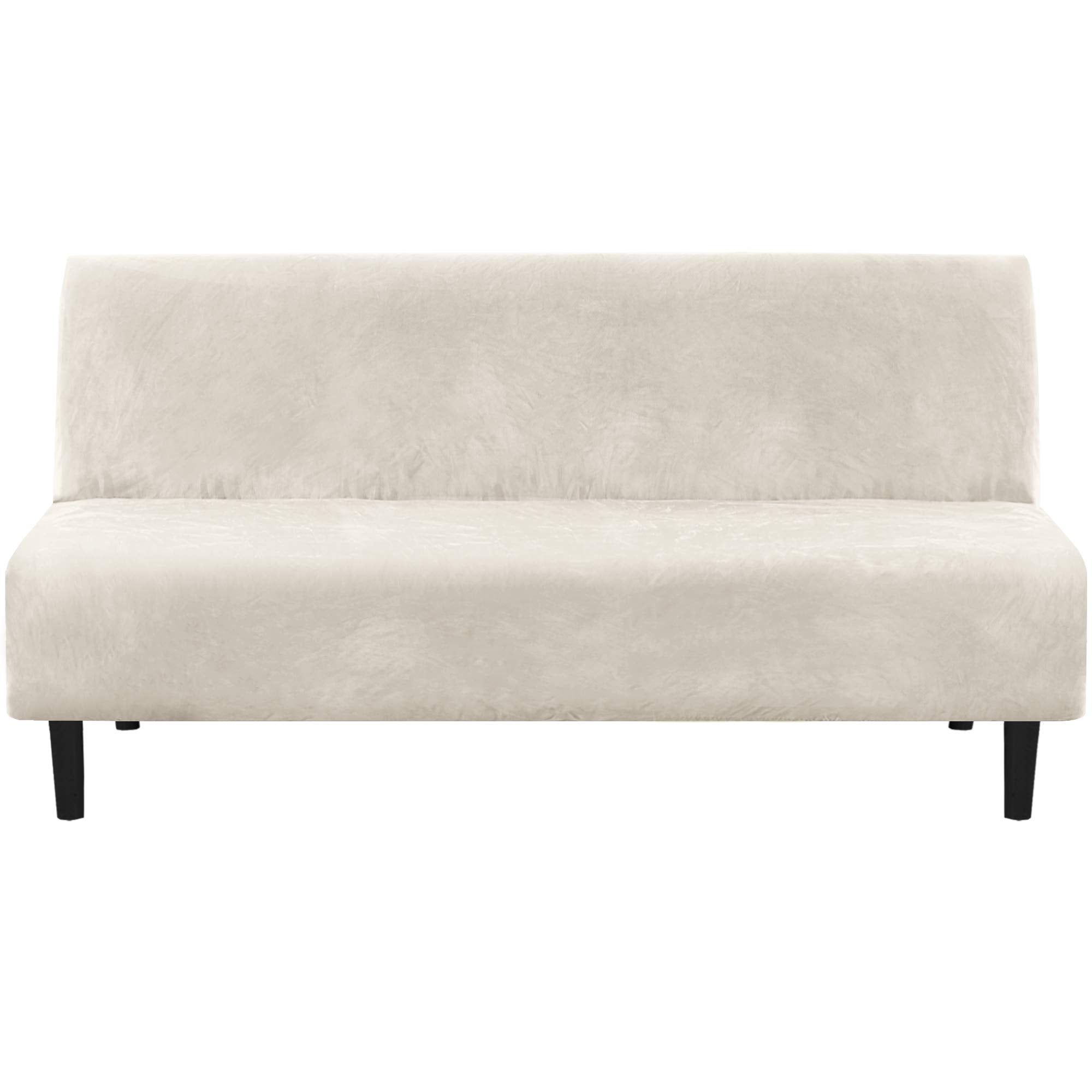 H.VERSAILTEX Real Velvet Futon Cover Armless Sofa Covers Sofa Bed Covers Stretch Futon Couch Cover Sofa Slipcover Furniture Prot