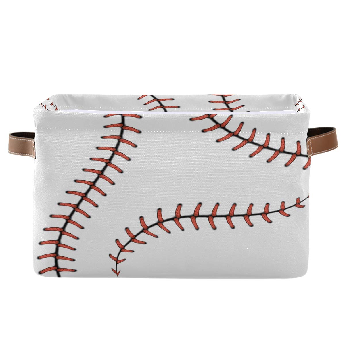 AUUXVA Baseball Storage Basket, Sports Theme Softball Large Storage Bins Box with Handles, Easter Gift Baskets Ideal for Baby Ki