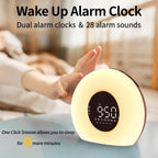Orangelight Wake Up Light Sunrise Alarm Clock For Bedroom Sunrise Sunset Simulation 23 Natural Sounds 13 Colors Night Light Dual