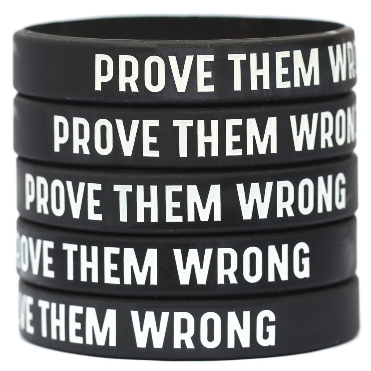 Sayitbands Five (5) Prove Them Wrong Wristband Bracelets