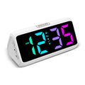 Netzu Loud Alarm Clock for Heavy Sleepers, RGB Alarm Clocks for Bedrooms Seniors Kids, Plug in Digital Clock with 5 Dimmers, 2 A