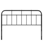 Modway Alessia Modern Farmhouse Metal King Headboard in Black
