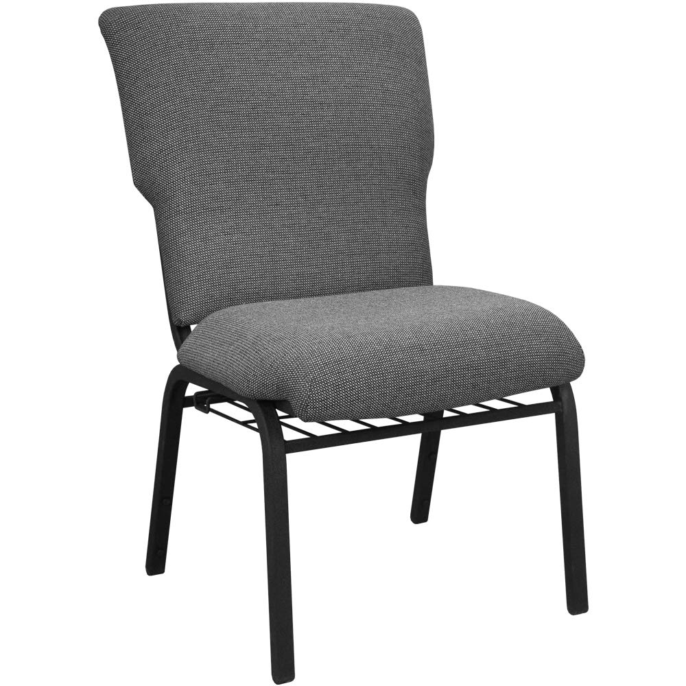 Flash Furniture Advantage Black Marble Discount Church Chair - 21 In. Wide