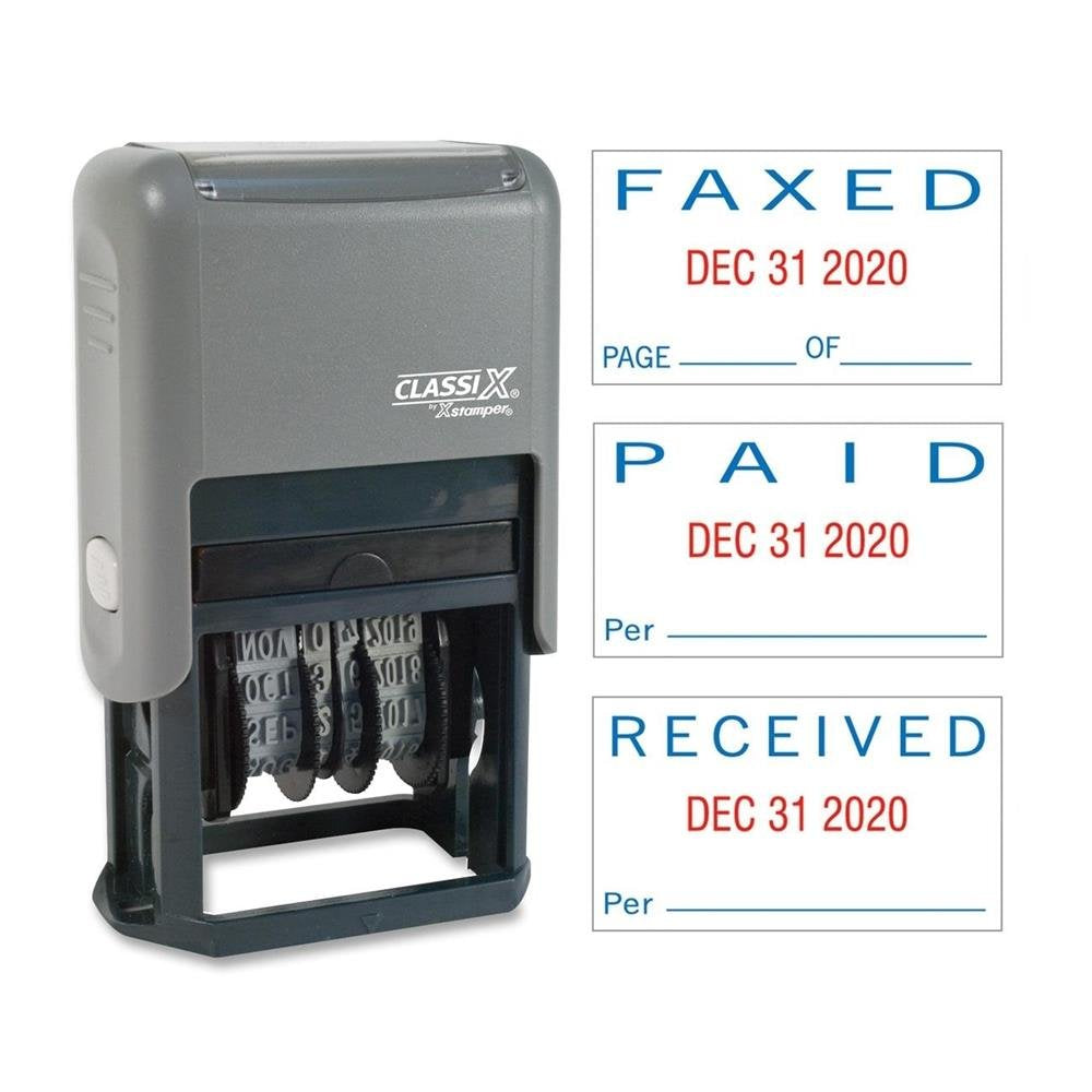 Xstamper 40240 Auto Number Stamp, Self-Inking, 6 Wheels, 1 Size
