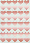 Royal Green Heart Shaped Stickers 3/4 Inch Rose Gold Valentine'S Stickers For Party Favors, Goodie Bags And Gift Boxes 19 Mm - 2