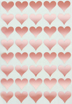 Royal Green Heart Shaped Stickers 3/4 Inch Rose Gold Valentine'S Stickers For Party Favors, Goodie Bags And Gift Boxes 19 Mm - 2