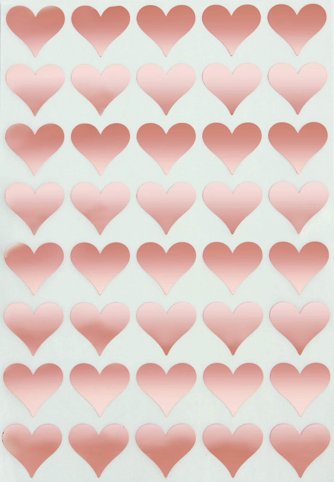 Royal Green Heart Shaped Stickers 3/4 Inch Rose Gold Valentine'S Stickers For Party Favors, Goodie Bags And Gift Boxes 19 Mm - 2